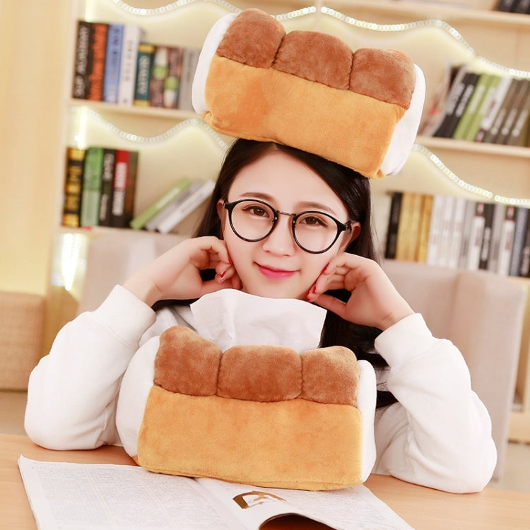 Simulation Bread Toast Plush Tissue Box