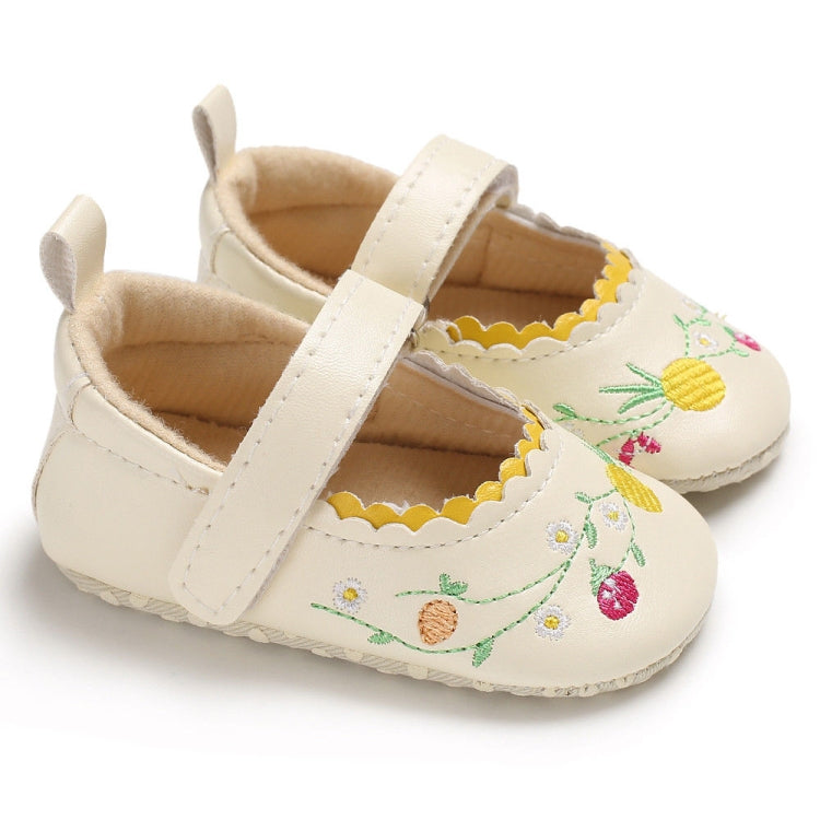 Newborn Infant Baby Girls Pretty Lovely Floral Print Hook Soft Sole Baby Shoes