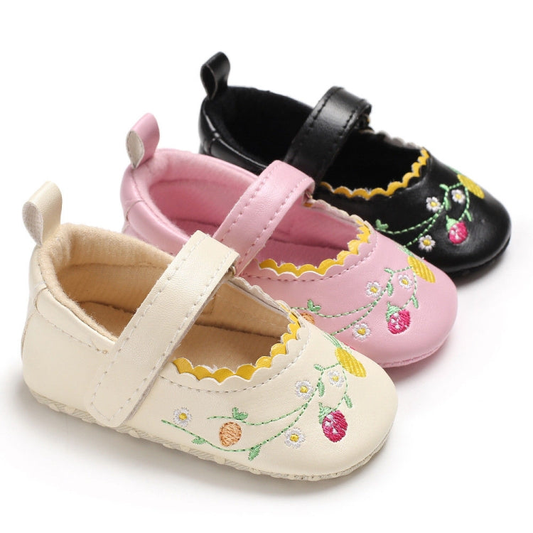 Newborn Infant Baby Girls Pretty Lovely Floral Print Hook Soft Sole Baby Shoes
