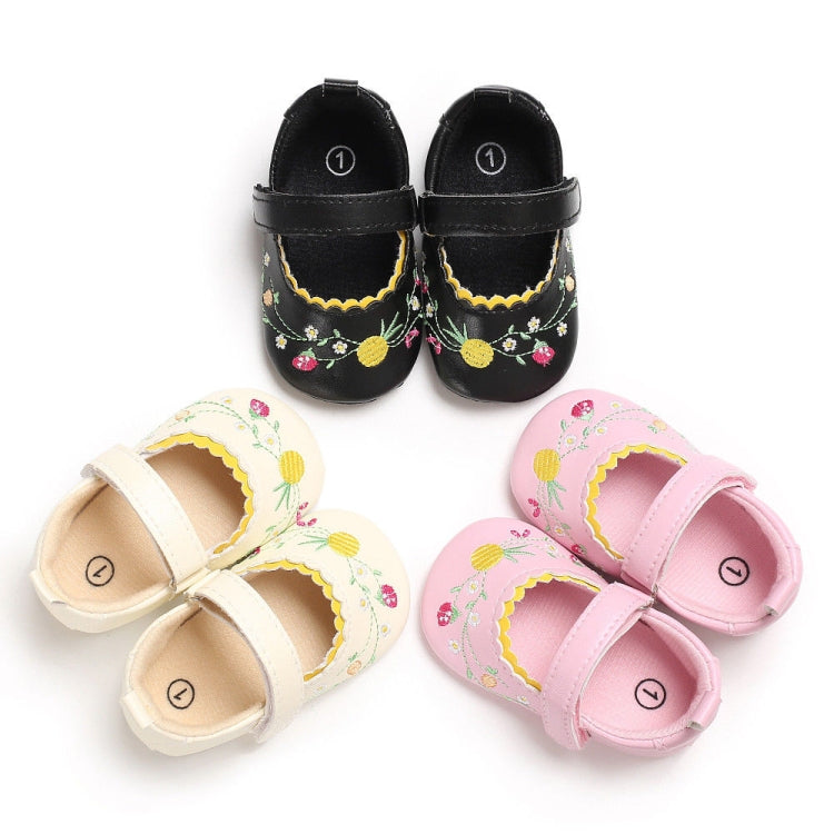 Newborn Infant Baby Girls Pretty Lovely Floral Print Hook Soft Sole Baby Shoes