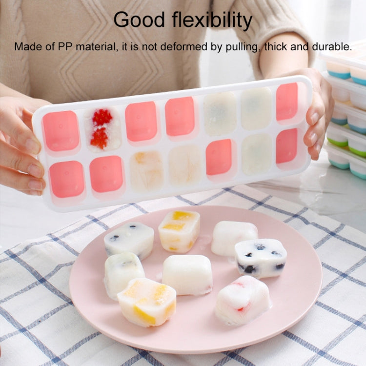 5 PCS 14 Grid Silicone Ice Grid Household Square Ice Grid Silicone Mold With Lid