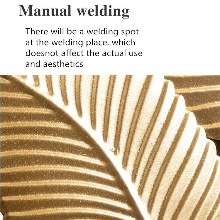 Living Room Creative Golden Leaf Hook Porch Hanging Wall Decoration Mural Pendant, Style:7 Rows