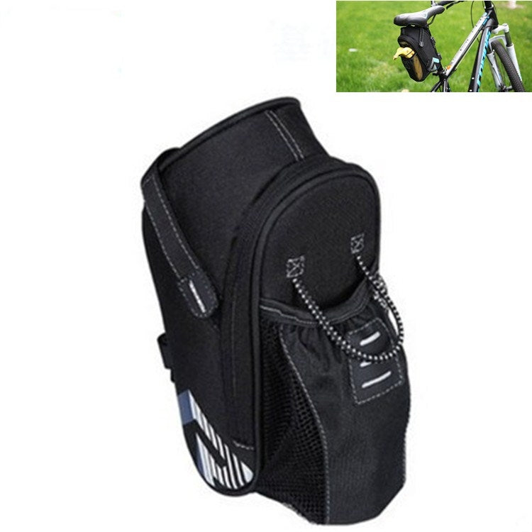 Bicycle Bag Riding Water Bottle Tail Bag Waterproof Mountain Bike Rear Bag, Style:Basic(Dark Blue)