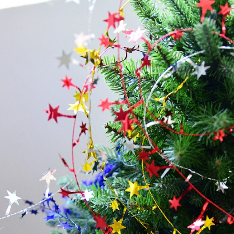 5m Christmas Rattan Five-pointed Star Color Christmas Decoration