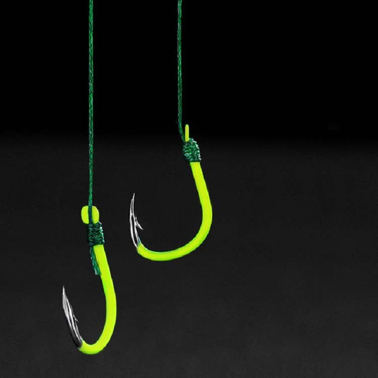 15 PCS / 3 Sets Stranded Double Hook Anti-winding Silver Carp Fishing Group Spring Fishing Hook, Specification:12(Fluorescent Hook)