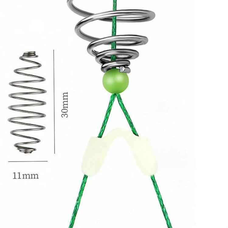 15 PCS / 3 Sets Stranded Double Hook Anti-winding Silver Carp Fishing Group Spring Fishing Hook, Specification:12(Fluorescent Hook)