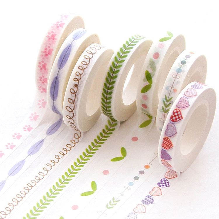 3 Rolls Thin Section Line Paper Tape Hand Book Border Decorative Fresh Narrow Sticker