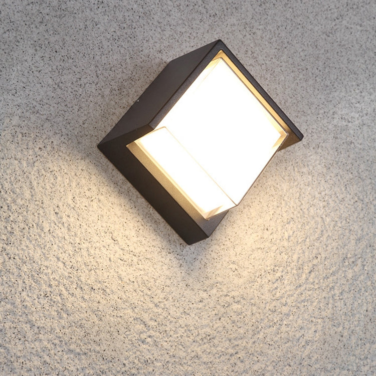13cm Square Shape 10W 3000K Patio Porch Garden Light Outdoor IP54 Waterproof LED Wall Lamp