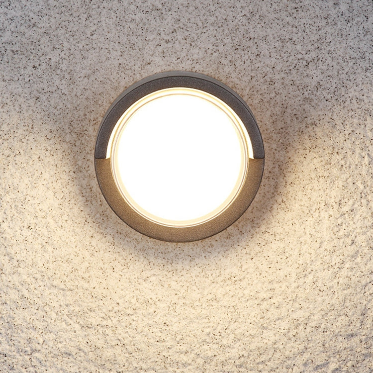16cm Round Shape 10W 3000K Patio Porch Garden Light Outdoor IP54 Waterproof LED Wall Lamp