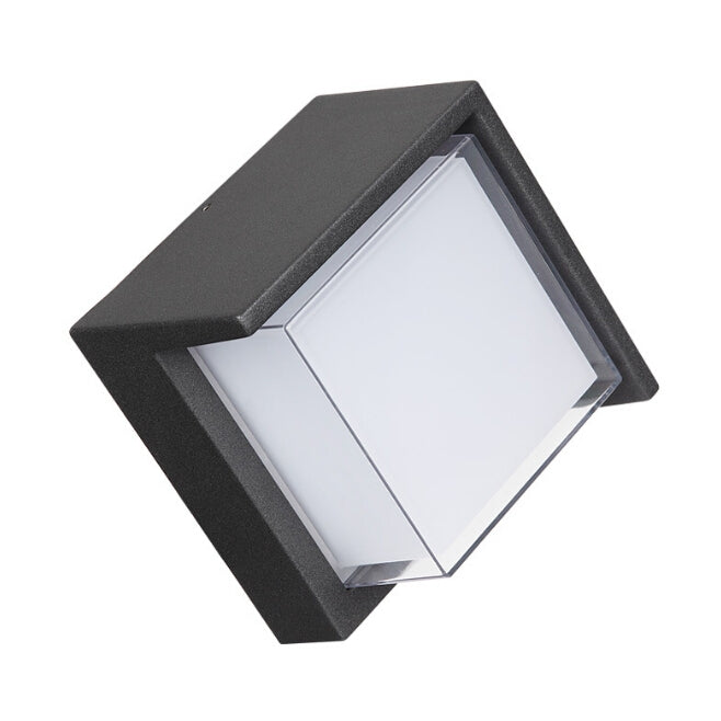 16cm Square Shape 10W 3000K Patio Porch Garden Light Outdoor IP54 Waterproof LED Wall Lamp