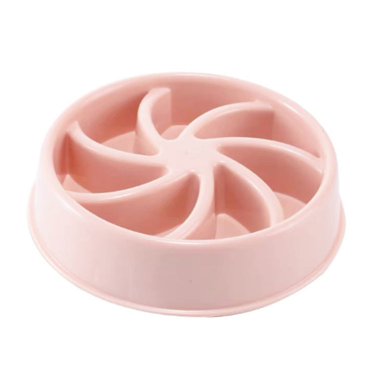 Environmental Protection Food Grade Plastic Anti-choking Slow Food Pet Dog Cat Food Bowl, Style:Windmill