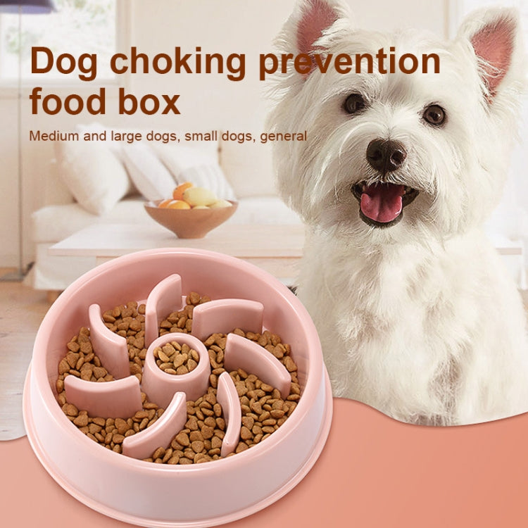 Environmental Protection Food Grade Plastic Anti-choking Slow Food Pet Dog Cat Food Bowl, Style:Windmill