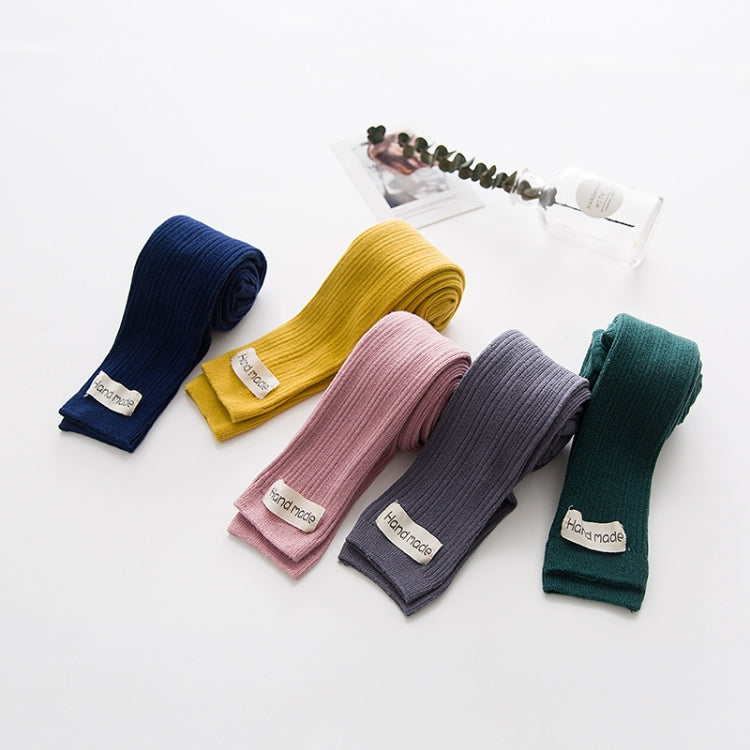 Cropped Cotton Vertical Striped Leggings Children Tight Pantyhose, Size:95cm