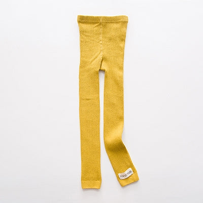Cropped Cotton Vertical Striped Leggings Children Tight Pantyhose, Size:95cm