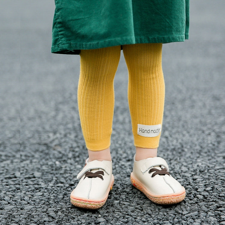 Cropped Cotton Vertical Striped Leggings Children Tight Pantyhose, Size:105cm