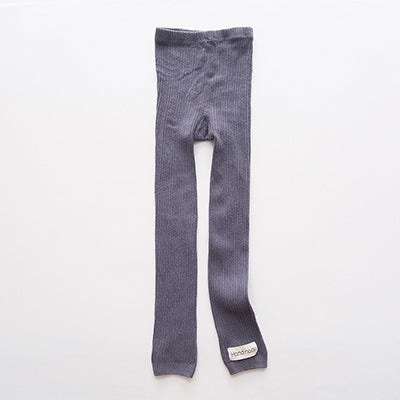Cropped Cotton Vertical Striped Leggings Children Tight Pantyhose, Size:105cm