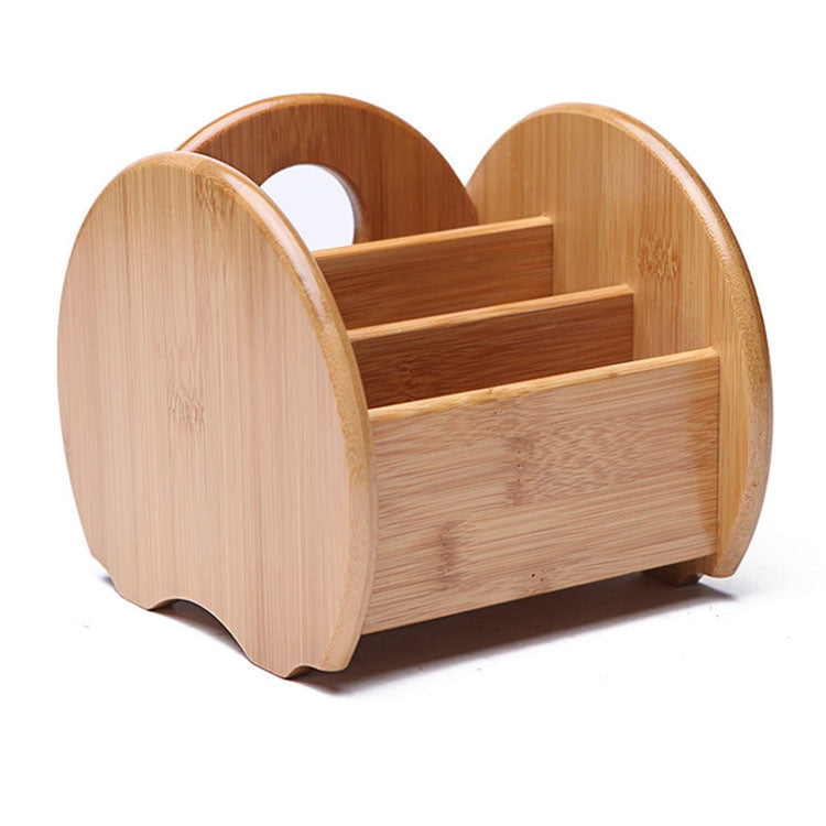 Creative Desktop Four Grid Storage Remote Control Box Key Cosmetics Sundry Box, Style:Round