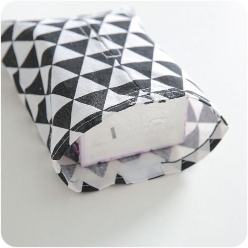 Literary Fabric Cotton and Linen Paper Towel Bag Car Towel Table Tray