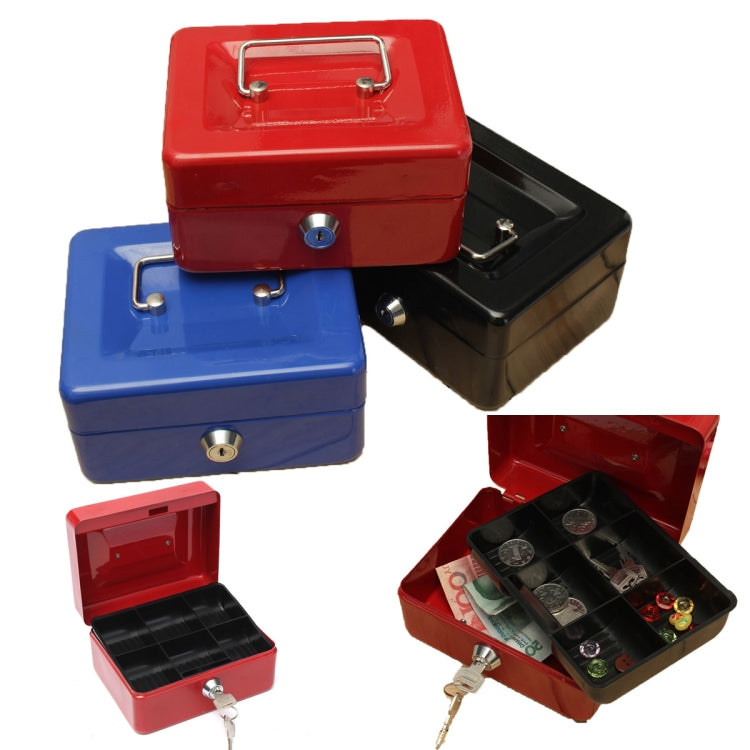 Stainless Steel Portable Mini Cash Box Can Be Locked for Home Office