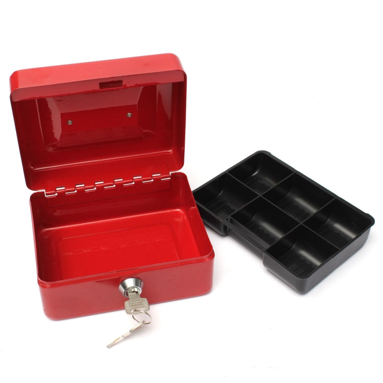 Stainless Steel Portable Mini Cash Box Can Be Locked for Home Office