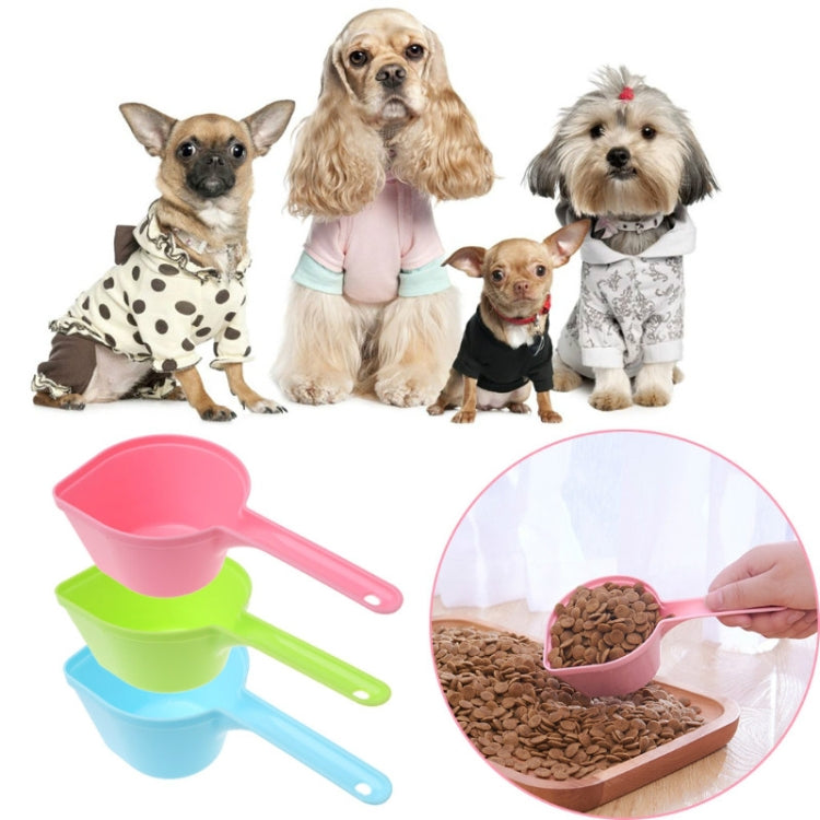3 PCS Eco-friendly Plastic Candy Color Water Scoop Pet Cat Dog Food Spoon Pet Supplies(Green)