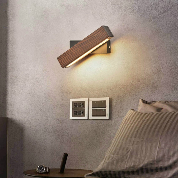 Simple Rotatable Bedside Bedroom Wall Lamp Warm Night Light, Size:21cm