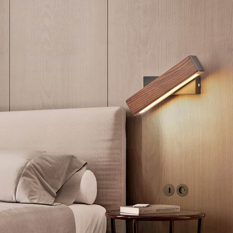 Simple Rotatable Bedside Bedroom Wall Lamp Warm Night Light, Size:21cm