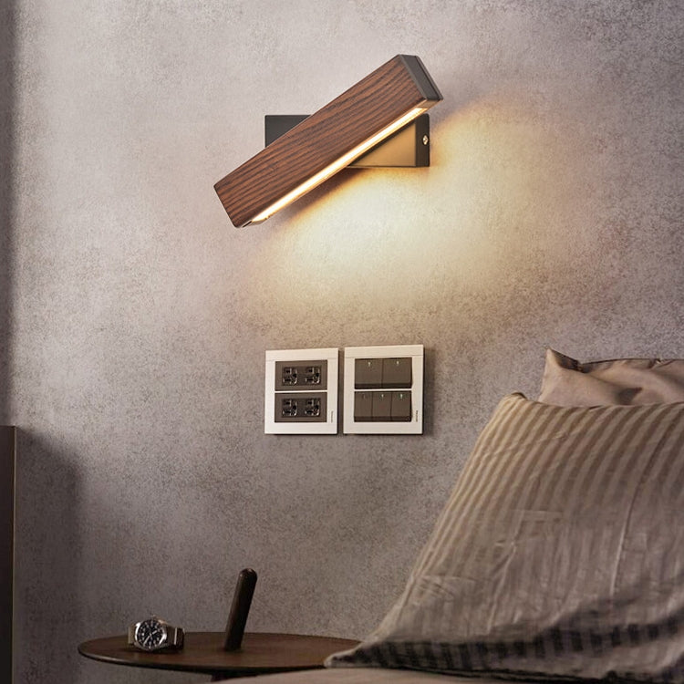 Simple Rotatable Bedside Bedroom Wall Lamp Warm Night Light, Size:21cm