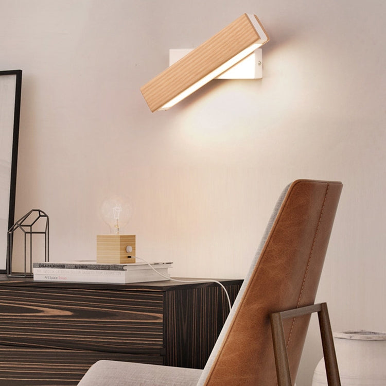 Simple Rotatable Bedside Bedroom Wall Lamp Warm Night Light, Size:21cm