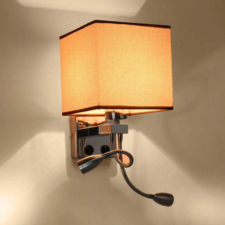 Creative Minimalist Living Room Bedroom Bedside Lamp Hotel Reading Lamp, Lampshade Color:Double Tube White