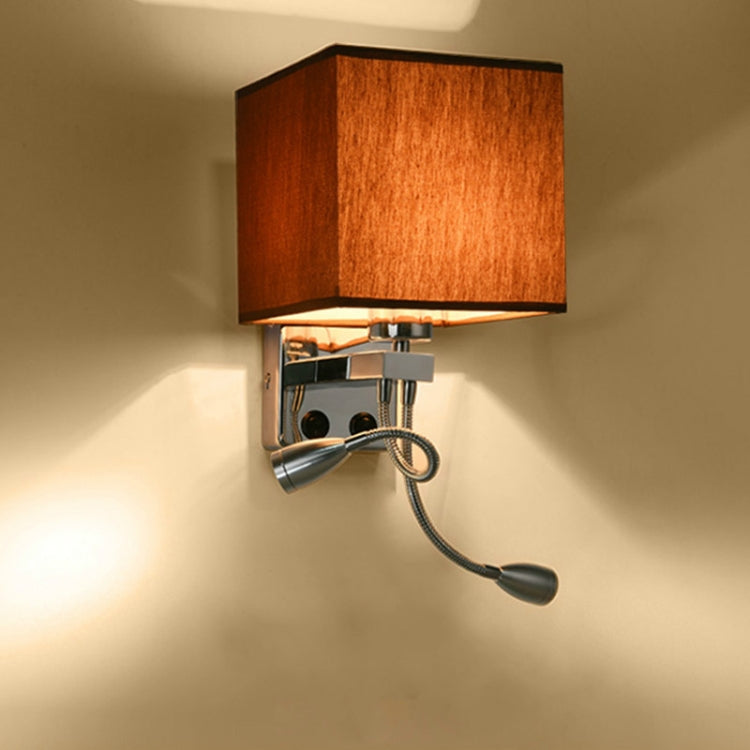 Creative Minimalist Living Room Bedroom Bedside Lamp Hotel Reading Lamp, Lampshade Color:Single Tube Coffee