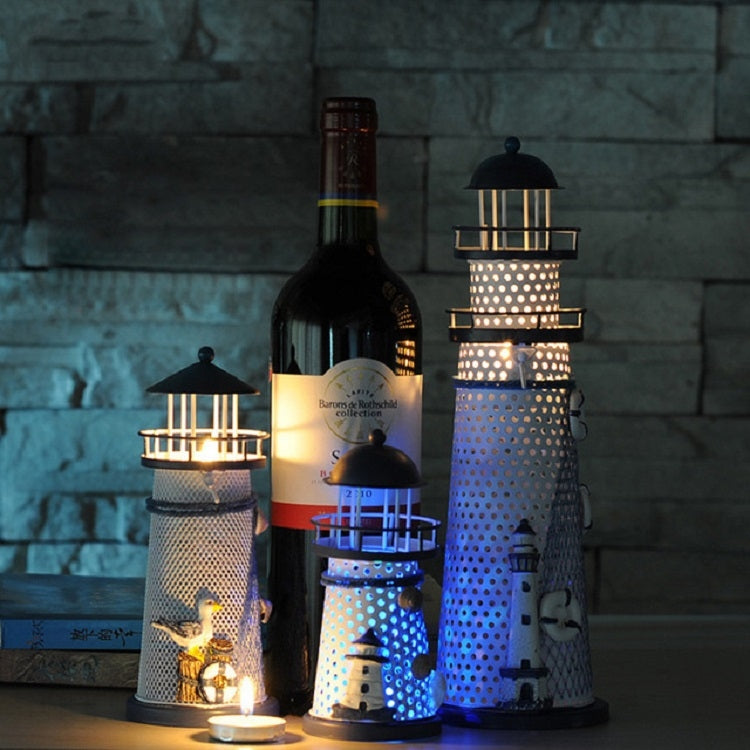 Creative Decorative Wrought Iron Flash Tower LED Night Light, Size:Small 14cm