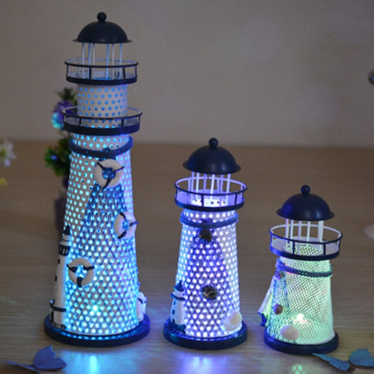 Creative Decorative Wrought Iron Flash Tower LED Night Light, Size:Medium 19cm