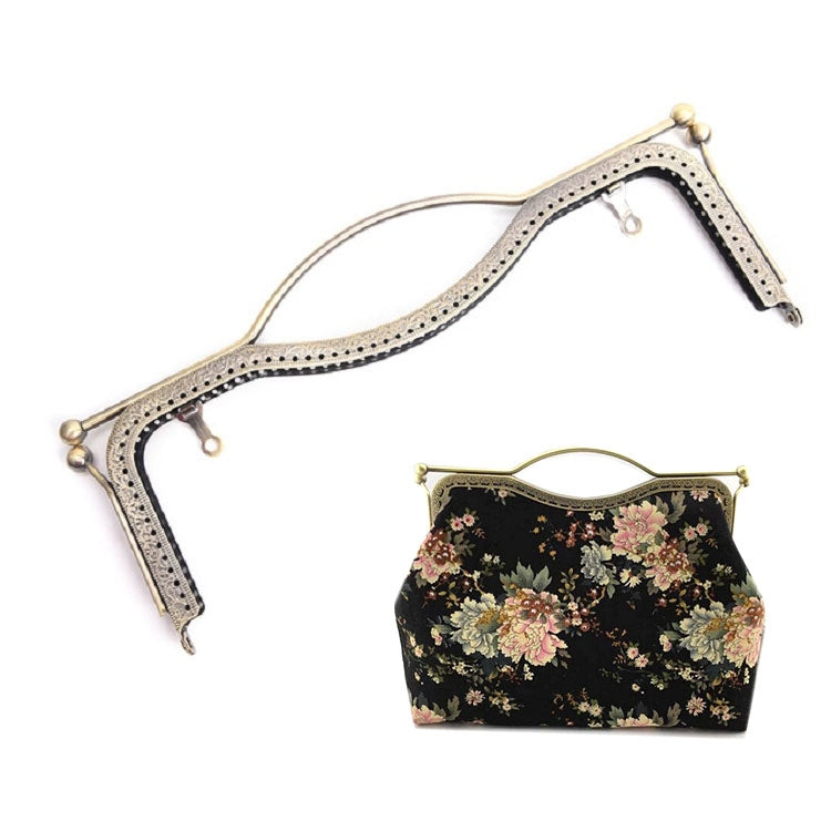 10 PCS 20.5cmConcave Waist Embossed Lip Handle Luggage Hardware Accessories, Color:Bronze