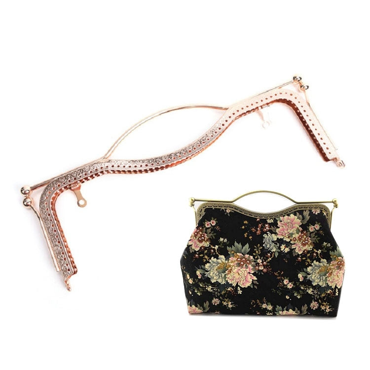 10 PCS 20.5cmConcave Waist Embossed Lip Handle Luggage Hardware Accessories, Color:Light Gold