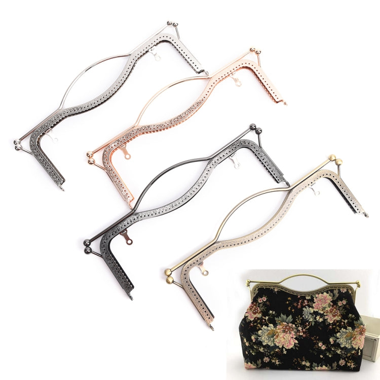 10 PCS 20.5cmConcave Waist Embossed Lip Handle Luggage Hardware Accessories, Color:Silver