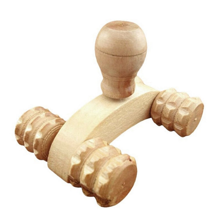 10 PCS Wooden Massage Hand Push Small Four-wheel Body Massage Supplies