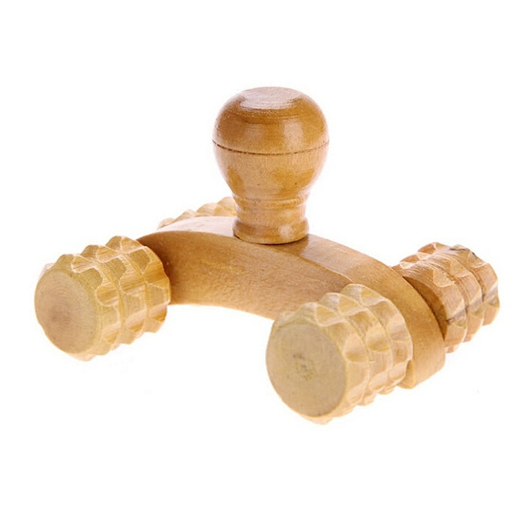 10 PCS Wooden Massage Hand Push Small Four-wheel Body Massage Supplies