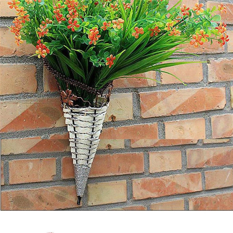 Wall Wicker Hanging Rttan Vase Basket Farm Decoration, Random Color Delivery