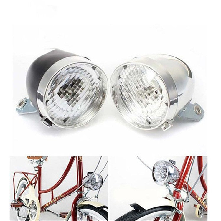 2 PCS 3 LED Retro Bicycle Headlight Night Riding Safety Warning Light