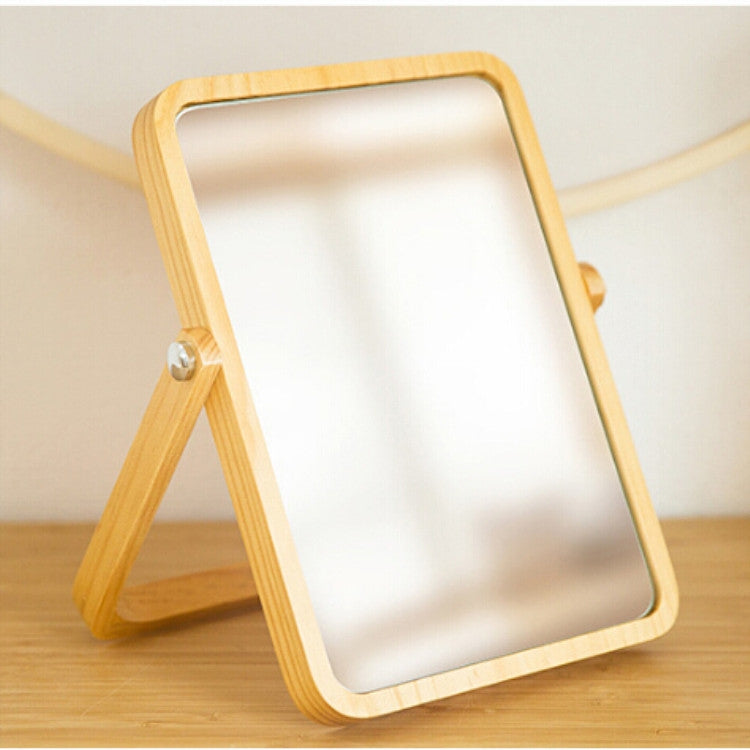 Wood Bathroom Accessories Standable Desktop Decoration  Dresser Mirror
