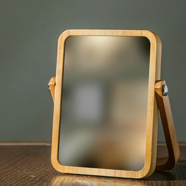 Wood Bathroom Accessories Standable Desktop Decoration  Dresser Mirror