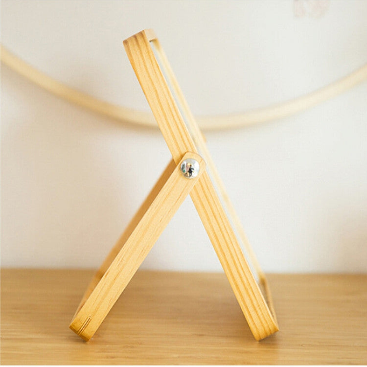 Wood Bathroom Accessories Standable Desktop Decoration  Dresser Mirror