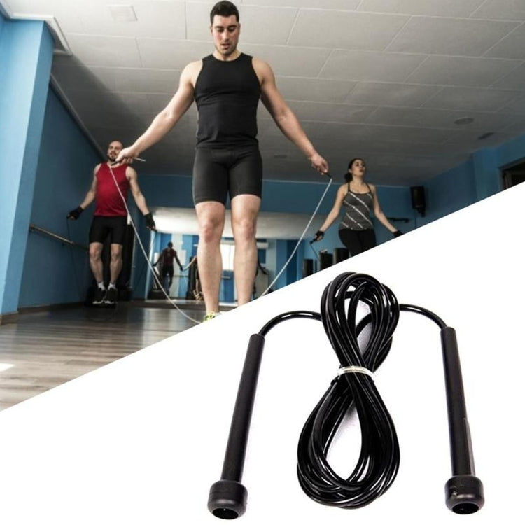 Pen Handle Shaped Small Handle Rubber Skipping Rope for Fitness (Black)