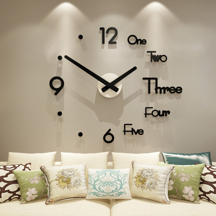 Acrylic Large Wall Clocks Sticker Modern Design Living Room 3D DIY Quartz Watch Silent Movement Home Decor, Sheet Size:Diameter 60cm
