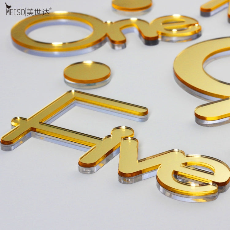 Acrylic Large Wall Clocks Sticker Modern Design Living Room 3D DIY Quartz Watch Silent Movement Home Decor, Sheet Size:Diameter 80cm