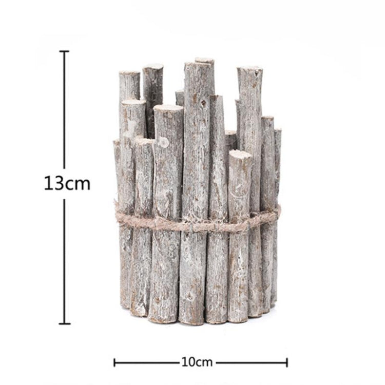 Christmas Decorations Retro Candlestick Home Decoration Candle Tube Creative Props Wood Crafts, Without Cnadle