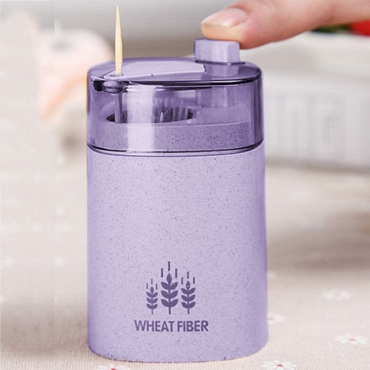 Wheat Straw Hand Press Toothpick Box Toothpicks Storage Box