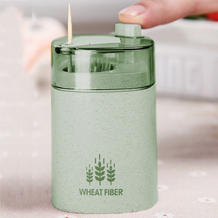 Wheat Straw Hand Press Toothpick Box Toothpicks Storage Box