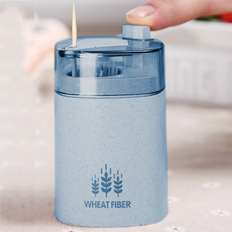 Wheat Straw Hand Press Toothpick Box Toothpicks Storage Box
